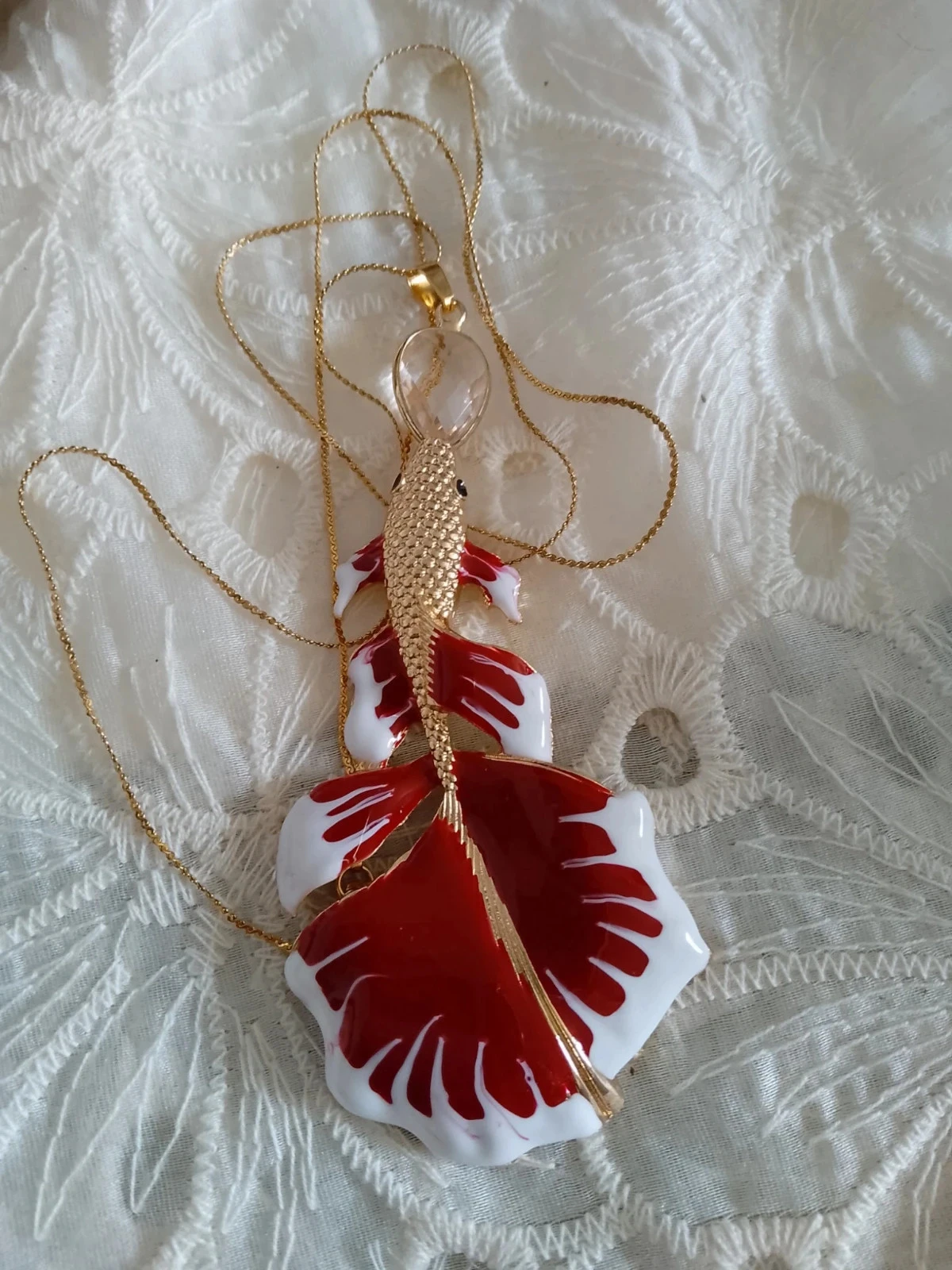 Collier poisson avec pierre de cristal de roche – photo 5